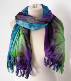 Sarong tie dye 'Purple Dream' dua.