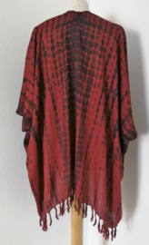 Sarong vest tie dye. 100% rayon, met sarong knoop. One Size.