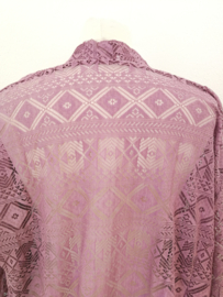 Traditionele Balinese kanten kebaya paars. Maat 56.
