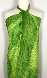 Sarong Mandala groen tinten.