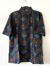 Authentieke Balinese batik blouse/overhemd. Maat 50 t/m 56.