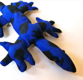 Gekko zwaarte knuffeltje S. Bali's blauwtje.