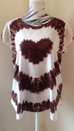 Hartenshirt tie dye batik. Maat 36 /42.