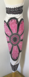 Sarong Mandala pink/wit/diepblauw.