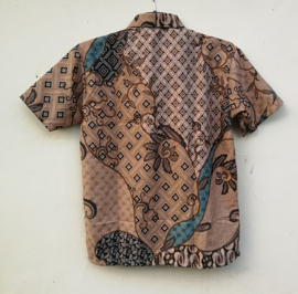 Authentieke Balinese batik blouse/overhemd. Maat 44 t/m 48.