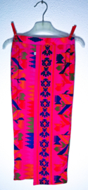 Authentieke Balinese meisjes jarik roze/multi. Maat 116.