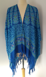 Sarong vest pauw. Symbool van onsterflijkheid. 100% rayon, met sarong knoop.