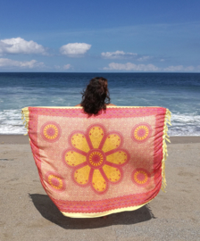 Sarong Mandala,geel/oranje/rood.