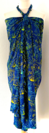 Dubbel batik sarong XL.  'Onderwaterwereld'.