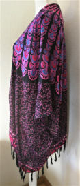 Sarong vest pauw,  Symbool van onsterflijkheid. 100% rayon, met sarong knoop.