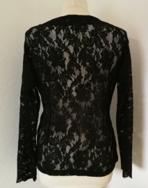 Traditionele Balinese kanten kebaya zwart. Maat 44 t/m 58 en 60 t/m 66.
