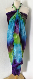 Sarong tie dye 'Purple Dream' dua.