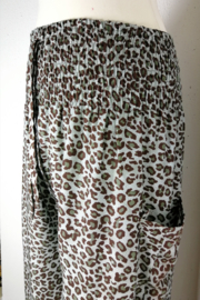 Broek Bohemian tijger antraciet/choco. Maat 36 t/m 42.