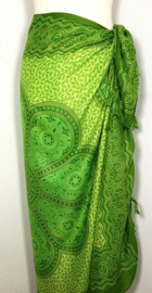 Sarong Mandala groen tinten.
