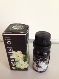Jasmine 100 % pure essentiële olie. Als aromatherapie, op de huid of als verdamper. Bij droge en gevoelige huid. Ontwikkelt de kunstzinnigheid, brengt hormonale balans. Helpt bij hoesten en heesheid. 10 ml
