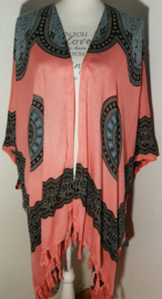 Sarong vest Mandala 'Circle of Life', kleur sacraalchakra. 100% rayon, met sarong knoop.