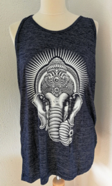 Lord Ganesha hemdje/tanktop blauw. One Size.