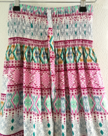 Broek Bohemian 'Fantasy', pastel. Maat 36/42.