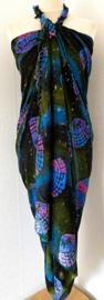 Dubbel batik sarong XL. St. Jacobsschelp.