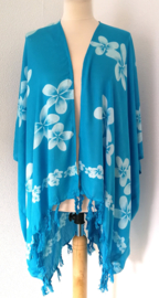 Sarong vest Frangipani. 100% rayon, met sarong knoop. One Size.