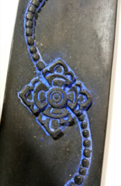 Boeddha wierook houder blauw. Schitterend polystone handwerk. 28 cm