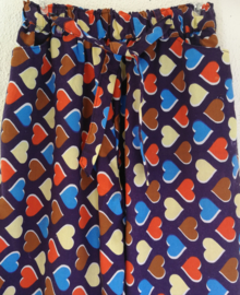 Kinderbroek hartjes paars. 10/12 jaar.