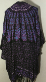 Sarong vest pauw,  Symbool van onsterflijkheid. 100% rayon, met sarong knoop.