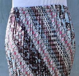 Batik uit Java. Authentieke rok plissé. Maat 38 t/m 42.