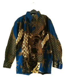 Authentieke Balinese batik blouse/overhemd. Maat 52 t/m 60.