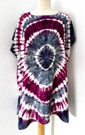 Kleurrijk big shirt tie dye Bali. Maat 36 t/m 46.
