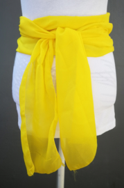 Kebaya sjerp (selendang) geel 2.40x28 cm.