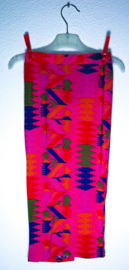 Authentieke Balinese meisjes jarik roze/multi. Maat 116.