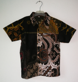 Authentieke Balinese batik kinderblouse. Maat 140/146. 10/11 jaar.