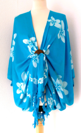Sarong vest Frangipani. 100% rayon, met sarong knoop. One Size.