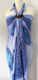 Sarong Mandala  blauw tinten.