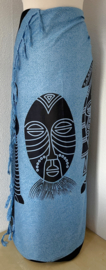 Sarong Balinese Goden blauw.