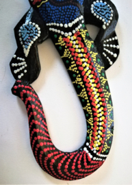 Gekko. Symbool van geluk. Gemaakt door de Balinese aboriginals. Laat hem tegen de muur opkruipen. 30 cm