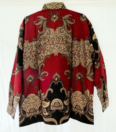 Zware kwaliteit authentieke Balinese batik blouse/overhemd van Arfa Batik. Maat 54 t/m 62.