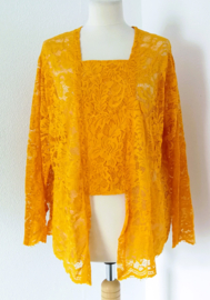 Traditionele Balinese kanten kebaya goud. Maat 34 t/m 42.