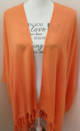 Sarong vest abrikoos. Maat 36 t/m 50.
