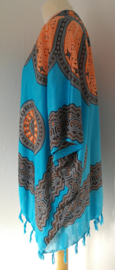 Sarongvest Mandala Circle of Life'. 100% rayon, met sarong knoop.