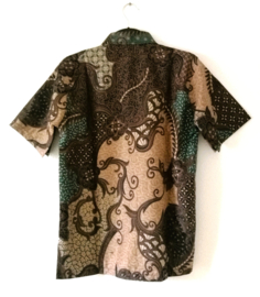 Authentieke Balinese batik blouse/overhemd. Maat 50.