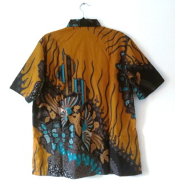 Authentieke Balinese batik blouse/overhemd. Maat 52 t/m 56.