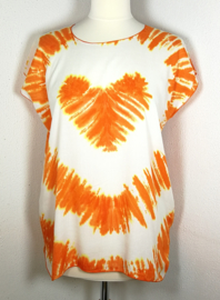 Hartenshirt tie dye batik. Maat 36 /42.