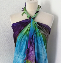 Sarong tie dye 'Purple Dream' dua.