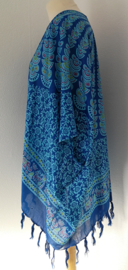 Sarong vest pauw. Symbool van onsterflijkheid. 100% rayon, met sarong knoop.