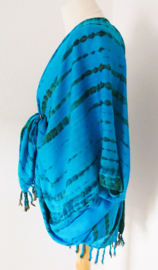 Sarong vest tie dye. 100% rayon, met sarong knoop. One Size.