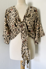 Wikkelvestje van microsilk, authentieke Balinese batik.