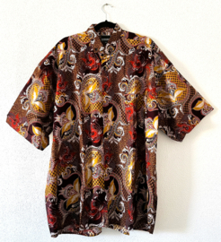 Authentieke Balinese batik blouse/overhemd. Maat 78.