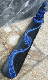 Boeddha wierook houder blauw. Schitterend polystone handwerk. 28 cm